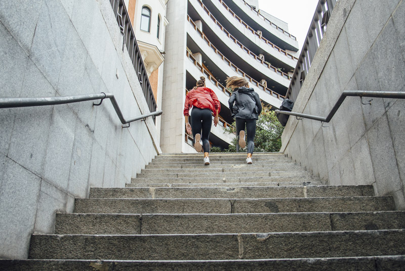 Jog up the stairs